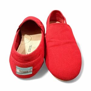 TOMS Vibrant Red Slip On Shoes Size 8W